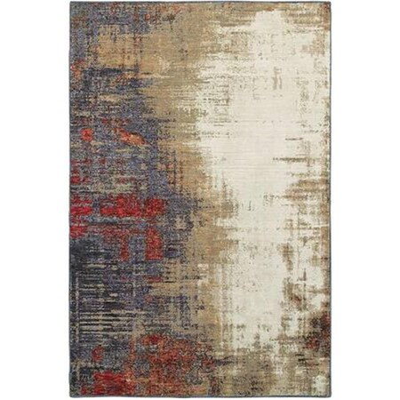 Oriental Weavers 2 x 12 ft. 6 in. Evolution Area Rug, Ivory and Multicolor E8001A076365ST